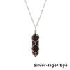 1Pc Hexagonal Cylindrical Crystal Necklace Wire Wrap Stone Pendant Stone Amethyst Necklace Valentine's Day Gift - Image 15