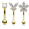 3PCS Heart Eyebrow Piercing Set Crystal Curved Barbell Piercing Flower Rook Earring Bulk CZ Star Eyebrow Ring Pack Daith Earring - Image 11