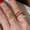 Minimalist Two tone Paper Clip Double layer Hollow Ring Stainless Steel Geometric Stackable Ring Women's Accessories Part - Image 1