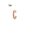 2PCS Stainless Steel Water Drop Hoop Earring For Women Gold Plated Cubic Zirconia Square Earring Piercing Jewelry - Image 6