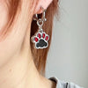 Gothic Aesthetic Rivet Earrings Punk Accessories Cat Paw Hoop Earrings for Women Grunge Jewelry Korean Cute Earrings - Image 2