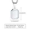 Men's Geometric Pendant Necklace with Stainless Steel Chain - Image 14