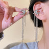 Elegant Shiny Zircon Moon Star Long Tassel Ear Clip No Piercing Earring Female Ear Cuff Party Jewelry - Image 4