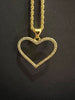 Gold Rope Chain Necklace Nugget Heart Pendant - Image 19