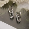 Retro Double Loop Design Drop Earrings Gold Color Geometric Round Hoop Earrings for Women Girls Punk Hip Hop Jewelry - Image 3