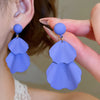 Acrylic Matcha Green Flowers Petal Earrings for Women C Shaped Drop Earring Party Wedding Ear Jewelry - Image 23