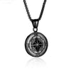 Hip Hop men's Necklace Viking Compass Pendant Retro Silver Color Stainless Steel Chain Punk Style Jewelry Gift - Image 7