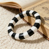 Boho Color-Blocked Resin Bracelet Geometric Striped Cuff Bracelet Stackable Jewelry Round Women Statement Bangle - Image 7