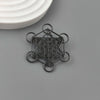 punk style hollow Metatron stainless steel gold-plated brooch, black-suit accessories, wedding matching set - Image 5