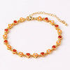 Gold-Tone Eye Motif Bracelet with Colorful Stone Accents - Image 9