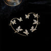 Silver Plated Metal Butterfly Ear Clips Without Piercing For Women Sparkling Zircon Ear Cuff Clip Earrings Wedding Jewelry - Image 9