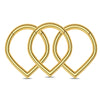 Hinged Heart Nose Hoop in 8 mm or 10 mm Sizes with Gold-Tone or Silver-Tone Choices - Image 18