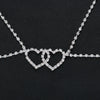 Stonefans Heart Chest Bracket for Women Bra Jewellery Lingerie Rave Bikini Accessory Pendant Body Chain Harness Crystal