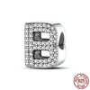 26 A-Z Alphabet Beads Silver Love Letter Charm Fit Bangle Charms Bracelet CZ Zircon Bead Jewelry - Image 32