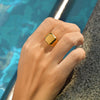 Stainless Steel Square Signet Ring for Men, Gold Silver Color High Polished Chunky Ring, Simple Statement Jewelry Thumb Ring - Image 2