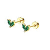 Two-Piece Stainless Steel CZ Cartilage Stud Earring Set for 20G Piercings - Image 7