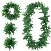1/4Pcs Hawaiian Green Leis Necklace Artificial Leaves Wreath Garland Headband Bracelet Luau Tropical Birthday Party Decoration - Image 7
