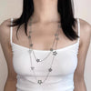 Y2K Layered Pentagram Long Necklace Elegant Star Pendant Double Chain Sweater Jewelry for Casual Outfits Sweet Women Choker Gift - Image 1