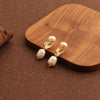 Three Freshwater Pearls Strand Drop Earrings For Women Gold Plated Brass Long Earring Statement Jewelry - Image 7