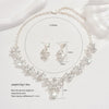 3pcs Necklace Sets for Women Waterdrop Collar Choker Necklace Earring Jewelry Set for Prom Birthday Bridal Wedding - Image 3