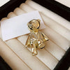 Europe and The United States Inlaid Rhinestone Bear Letter M Brooch Light Temperament Pins - Image 7