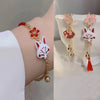 Anime Ghost Kill Earrings Cherry Blossoms Fox Classy Bracelet Cosplay Party Accessories - Image 1