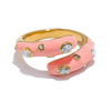 Adjustable Candy Y2K Blue White Black Pink Enamel Cubic Zirconia Open Ring Golden Stainless Steel Jewelry Gift - Image 7