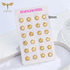12 Pairs Set Golden Stainless Steel Flower Stud Earrings For Women Girls Ear Jewelry Gifts Bulk - Image 2