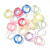 Multicolor 20 Pcs Acrylic 25x24MM Transparent Ring Geometric Ring Cute Girl Index Finger Ringn - Image 1