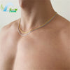 Stainless Steel Layered Chain Necklace with Rope or Box Chain Styles and 40 cm to 60 cm Length Options - Image 5