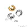 No Piercing Ear Cuff Set Silver-Gold Mixed Color Chunky Fluid Wave Clip On Earrings Stackable Jewelry Women - Image 7