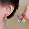1Pc Colourful Star Tassel Ear Cuff Stud for Women Stainless Steel Earring Sweet Versatile Party Jewelry Gift - Image 1