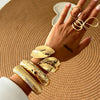 PuRui Exaggerated Heavy Metal Chunky Wide Cuff Bangles for Women Punk Geometric Spring Arm Bracelets Men Jewelry Steampunk - Image 2