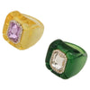 Colorful Rhinestones Ring Geometric Three-dimensional Finger Ring Elegant Jewelry Square Ring Women - Image 5