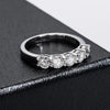 JoyceJelly 4mm Vvs Ring For Women Total Silver Jewelry Pass Diamond Tester Wedding Bands - Image 4