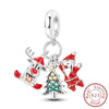 Christmas Series Charms Beads Silver Christmas Tree Snowman Elk Charm Fit Bracelet Pendent Women Jewelry - Image 30