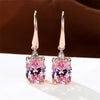 Female Crystal Green Oval Stone Zircon Earring Rose Gold Color Long Dangle Wedding Jewelry For Women - Image 18