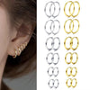 6 Pairs 6 Sizes 18G Small Hoop Earrings Tiny Cartilage Helix Daith Tragus Huggie Earrings Ear Piercing Jewelry Sleeper Ear Hoops - Image 1