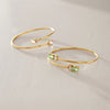 Round Zircon Cuff Bracelet For Women Gold Pvd Plated Stainless Steel Party Jewelry - Image 5