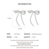 White Bowknot Imitation Pearls Tassel Dangle Earrings Women Temperament Versatile Earring Elegant Jewelry K - Image 6
