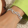 Wedding Bridal Jewelry 1-10 Row Cuff CZ Rhinestone Crystal Stretch Strand Bracelet Bangle - Image 10