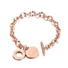 JeeMango 316L Stainless Steel CZ Crystal Flower Plant Charm Bracelets For Women Gold Chain Link Jewelry Браслет - Image 7