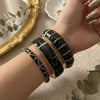 Vintage Punk Black Dripping Oil Metal Enamel Bangles For Women Geometric Wide Chunky Cuff Bracelets Party Aesthetic Jewelry - Image 1