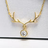Elk Antler Pendant Necklace Women for Christmas Year Cubic Zirconia Necklace Jewelry - Image 7