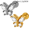 1PC Implant Steel Paved Flat Back Flower 3/4/5/6 Marquise CZ Labret Piercing Internal Thread Tragus Helix Lobe Earring - Image 7