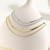 Multilayer Blade Twist Chain Choker Necklace for Women,Double Layer Stainless Steel Necklace, Jewelry Gift - Image 4