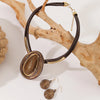 Jewelry Set Water Drop Resin Gems Aluminum Wire Handmade Braided Necklace Earrings Women's Party Accessories - Image 3