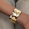 Classic Wrinkle Texture Openning Bangle Bracelet For Women Cuff Bracelet Stainless Steel Hand Ornament Punk Jewelry - Image 4