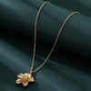 Textured Flower Pendant Necklace on Fine Chain - Image 4