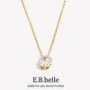 Stainless Steel Pvd Plated Zircon Stone Crown Pendant Necklace Ladies Minimalist Weddng Party Crystal Necklace - Image 1
